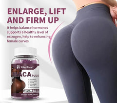 Maca Plus Gummies (3000mg) | Dietary Supplement for Hips Enlargement, Butt Enhancement, and Hormonal Balance