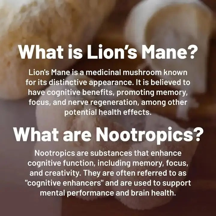 Lion’s Mane Mushroom Capsules with Beta-Glucans (1300mg) | Nootropic Supplement for Cognitive Function, Nerve Growth, and Anti-Inflammatory