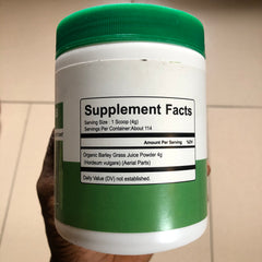 Organic Barley Grass Juice Powder (250g size, 114 servings)