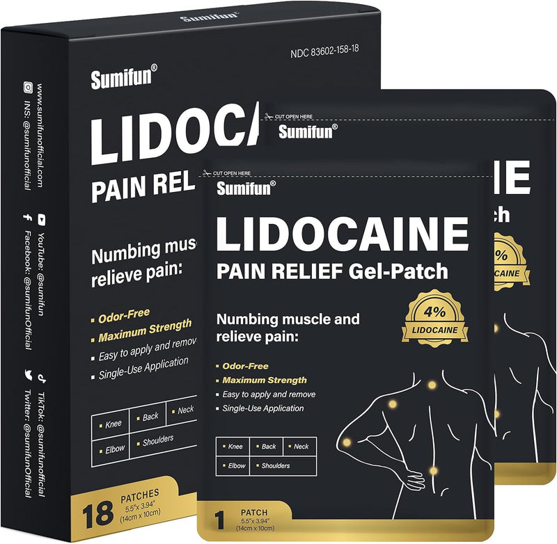 Lidocaine Pain Relief Gel-Patch (4% Lidocaine)