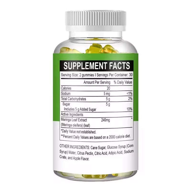 Moringa Gummies | Dietary Supplement for Digestion, Bone & Joint, Sleep, Immunity, Energy, Skin, and Cognition