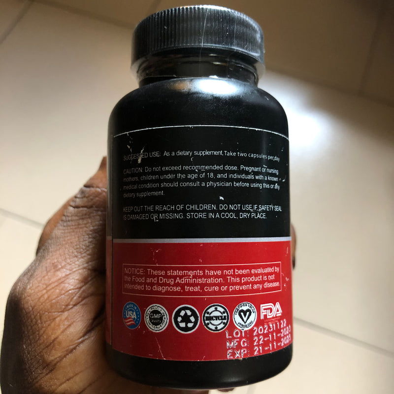 Turkesterone Capsules (500mg) Dietary Supplement for Muscle Build, F