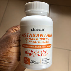 Astaxanthin Capsules with Panax Ginseng and Ginkgo Biloba (500mg)