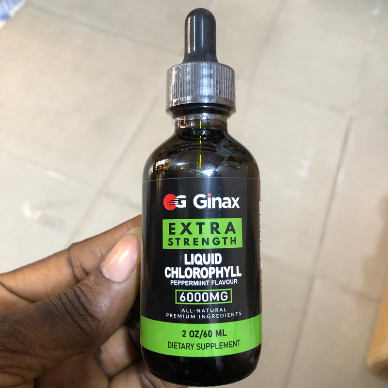 GINAX Liquid Chlorophyll Drops (60ml, 6000mg, Peppermint flavour)