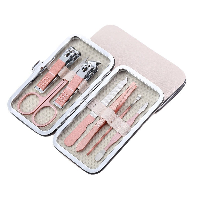 7-Piece Manicure and Pedicure Set with Travel Case | Stainless Steel Nail Clippers Kit