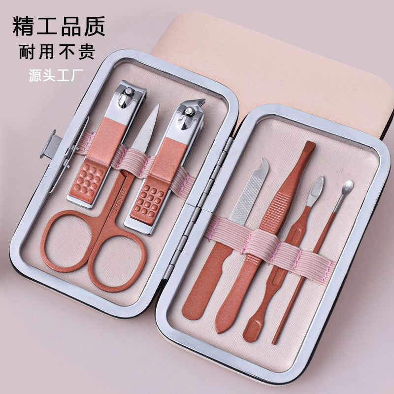 7-Piece Manicure and Pedicure Set with Travel Case | Stainless Steel Nail Clippers Kit