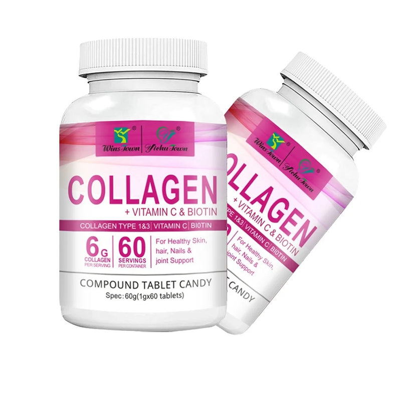 Collagen Tablets with Vitamin C and Biotin (6000mg collagen)