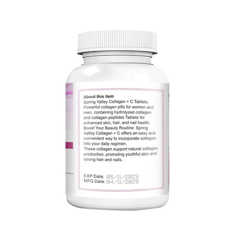 Collagen Tablets with Vitamin C and Biotin (6000mg collagen)