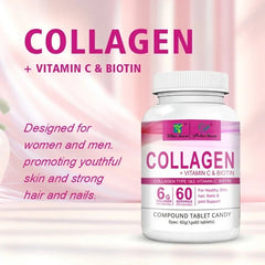 Collagen Tablets with Vitamin C and Biotin (6000mg collagen)