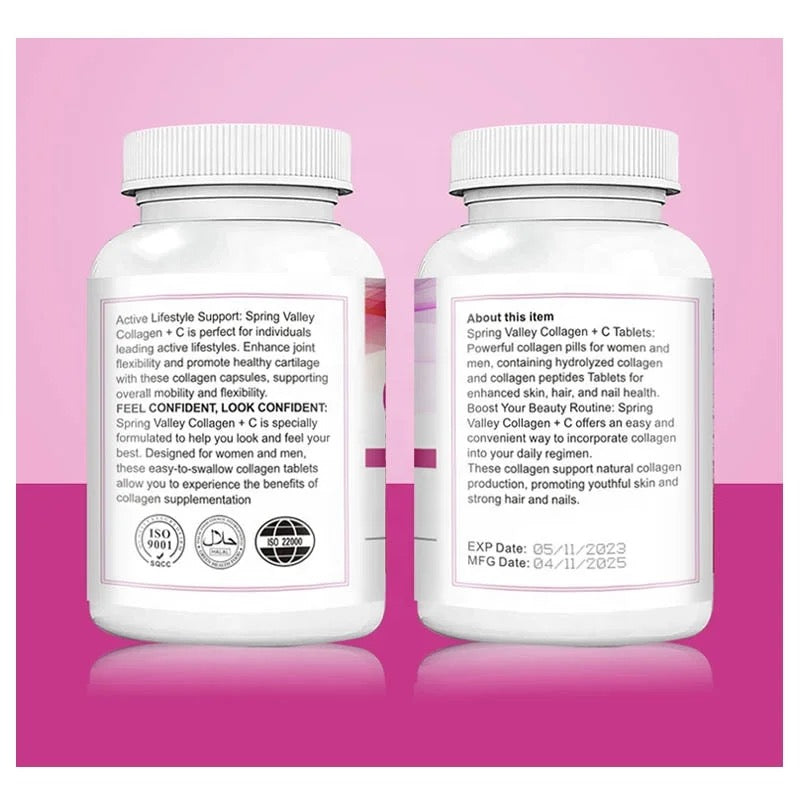 Collagen Tablets with Vitamin C and Biotin (6000mg collagen)