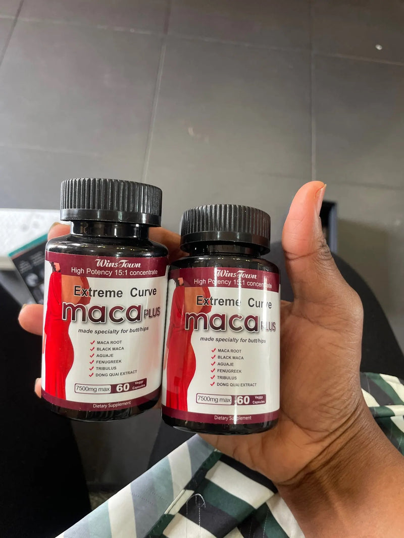 Extreme Curve Maca Plus Capsules (7500mg) | Dietary Supplement for Butt Enhancement, Sexual Performance, Energy