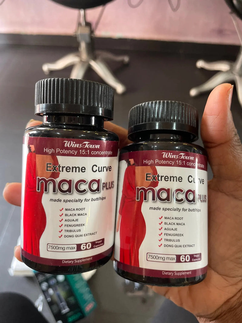 Extreme Curve Maca Plus Capsules (7500mg) | Dietary Supplement for Butt Enhancement, Sexual Performance, Energy