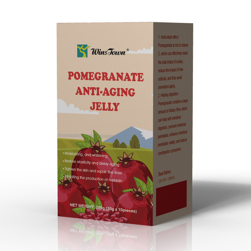 Pomegranate Anti-Aging Jelly | Dietary Supplement for Skincare, Immunity, and Bone Health