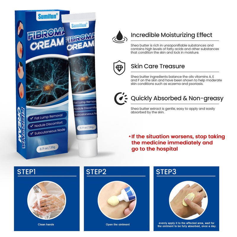 Fibroma Cream | Topical Cream for Plantar Fibroma, Cervical Fibromatosis, Lipoma, and Breast Fibroid