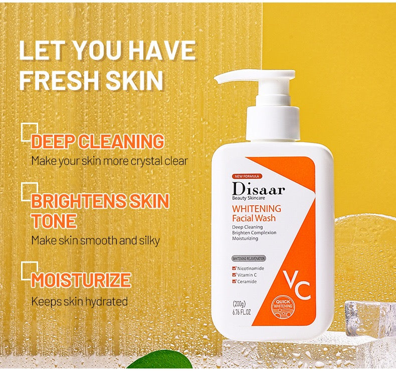 Disaar Whitening Facial Wash with Vitamin C and Nicotinamide (200 grams)