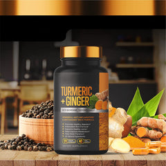 GINAX Turmeric and Ginger Capsules with Black Pepper (120 capsules, 2000mg)