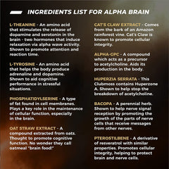 GINAX Alpha Brain Capsules | Dietary Supplement for Memory, Focus, Mental Energy, and Brain Health