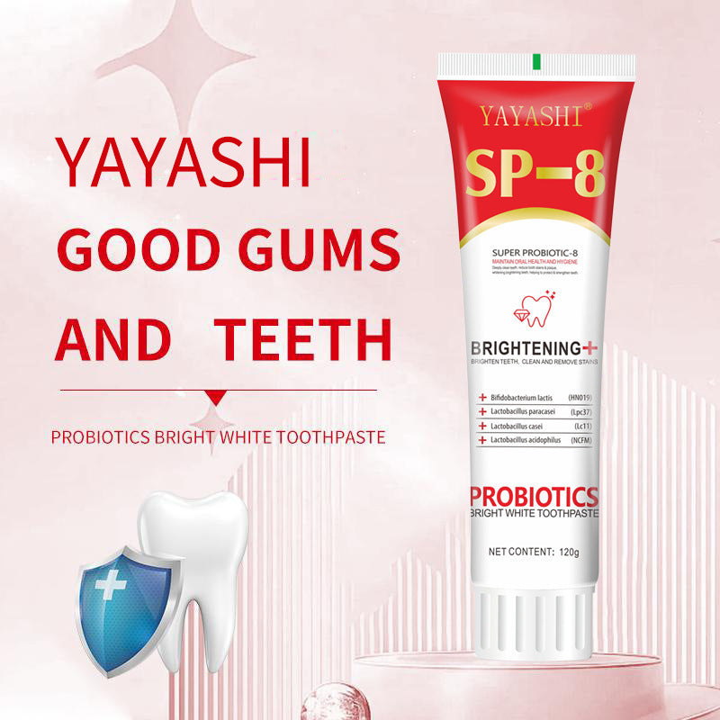 Cross-border special SP-8 Toothpaste Probiotic Brightening Toothpaste Remove stains, improve yellow teeth, fresh breath 120g
