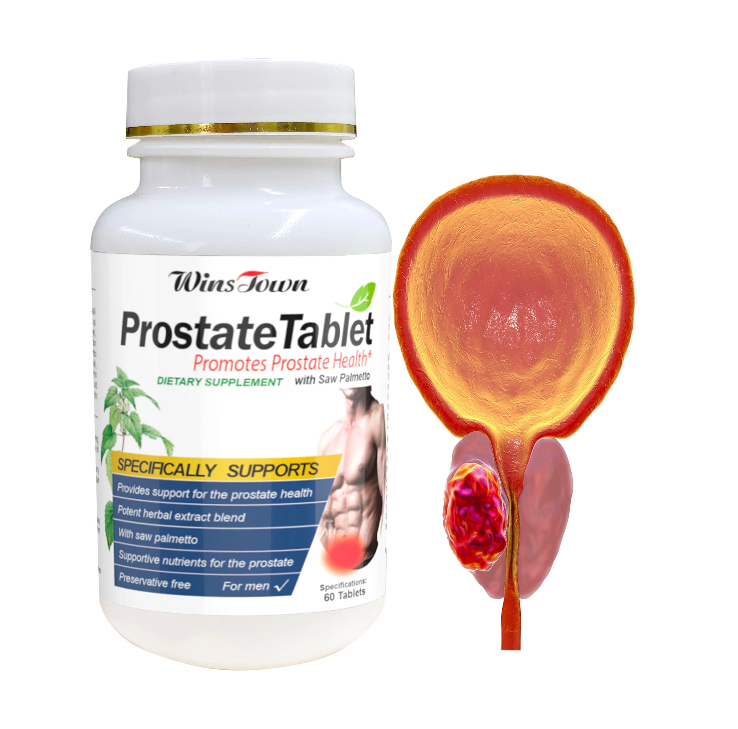 Prostate Tablet with Saw Palmetto | Dietary Supplement for Prostate He ...