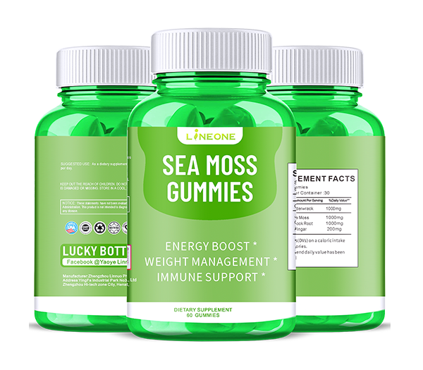 Sea Moss Gummies (1000mg) with Bladderwrack, Burdock Root and ACV | Ginax Store