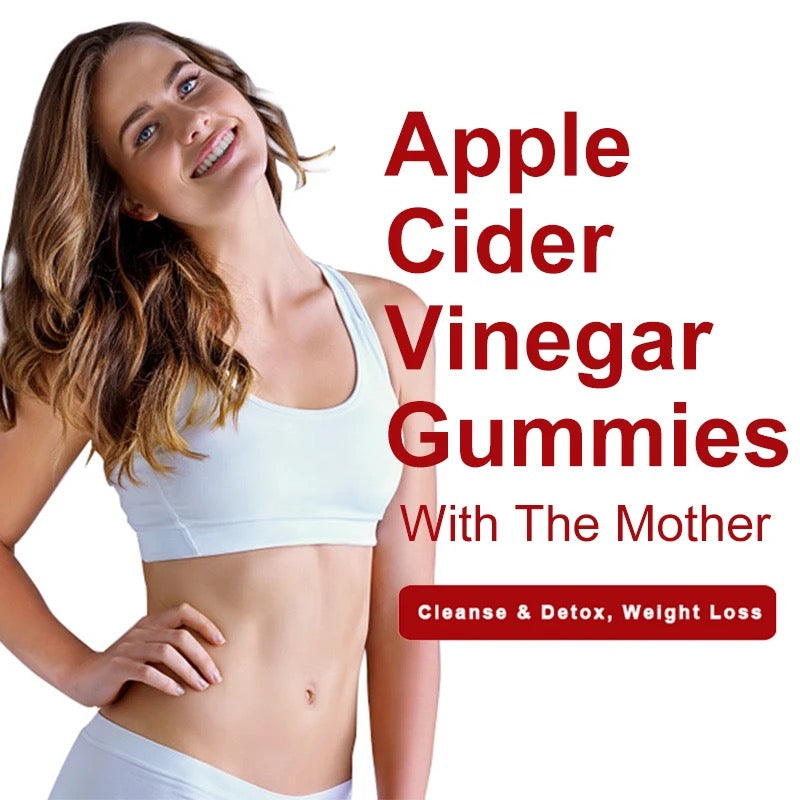 Apple Cider Vinegar Gummies with Folic Acid and Vitamin B12 | Dietary Supplement for Metabolism and Weight Loss
