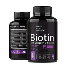 Biotin Capsule with Collagen and Keratin | Beauty Supplement for Hair, Skin, and Nail Care