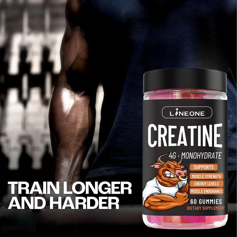 Creatine Monohydrate Gummies (4g) | Dietary Supplement for Muscle Mass, Energy, Muscle Recovery, and Endurance