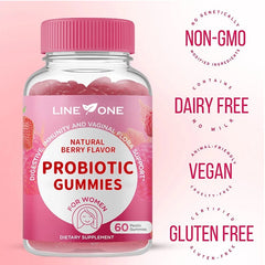 Probiotic Gummies for Women with Cranberry (10billion CFUs) | Dietary Supplement for Gut, Vaginal, Digestive and Feminine Health