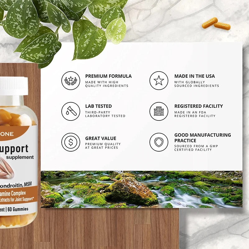 Joint Support Gummies with Turmeric, Glucosamine, Chondroitin and MSM