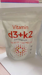 Vitamin D3 + K2 Capsules (300 softgels, 10000IU Vitamin D3, 200mcg Vitamin K2)