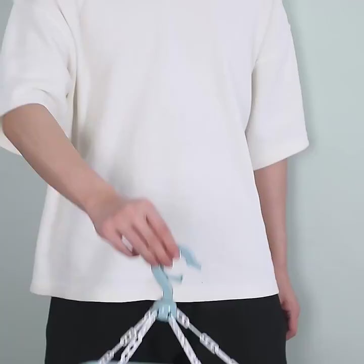 Multifunctional, Foldable and Space-Saving Laundry Hanger (32 pegs) | Plastic and Rotating Hanging Drying Rack