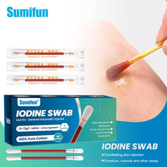 Iodine Swab (60 pieces) | Iodine Solution for Wound Sterilization, Wound Care, and Baby's Belly Button Sterilization