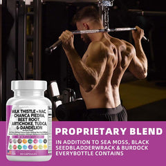 Milk Thistle Blend Capsule | Dietary Supplement for Liver, Cellular Function, Digestion, Circulation, and Metabolism