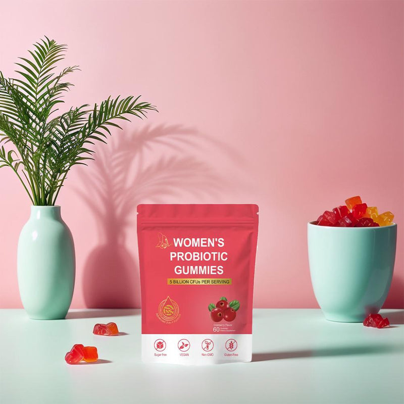 Women's Probiotic Gummies with Cranberry and Prebiotic Fiber (5 billion CFUs)