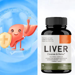 Liver Cleanse and Detox Capsules with Milk Thistle, Dandelion, Andrographis Paniculata, and Berberine (70 capsules, 250mg milk thistle)