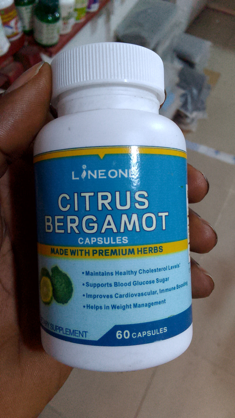 Citrus Bergamot Capsules (1300mg) | Dietary Supplement for Blood Sugar, Cholesterol, Cardiovascular, Immunity, and Weight Management