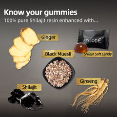 Pure Himalayan Shilajit Gold Gummies (3000mg) | Dietary Supplement for Energy, Stamina, Endurance, Cognitive Function, Skin, and Bone Health