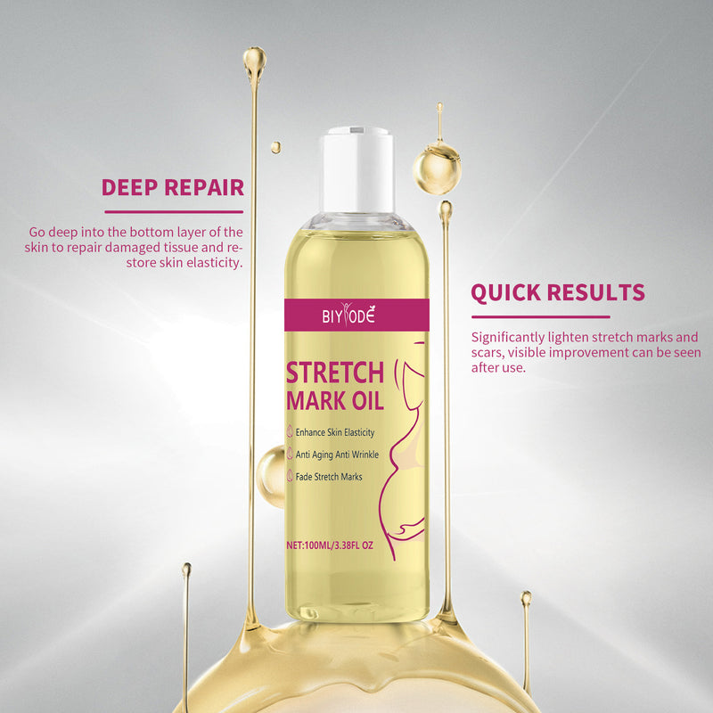 BIYODE Stretch Mark Oil (100ml) | Topical Oil for Scars, Stretch Marks, and Skin Elasticity