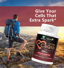Ultra CoQ10 Softgels with Vitamin E (100 softgels, 200mg CoQ10)