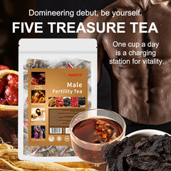 NAVETA Male Fertility Tea with Ginseng and Maca | Herbal Tea for Sperm, Energy, and Reproductive Health