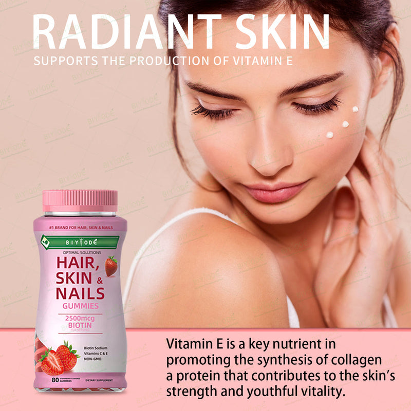 BIYODE Hair, Skin & Nails Gummies (80 gummies)