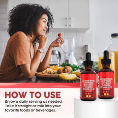 VASCU FLOW Cayenne Pepper Liquid Drops with Hawthorn, Beet Root, Turmeric, and Vitamins K2 & D3 (60ml)