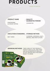 Slim Green Coffee with Ganoderma (10 sachets) | Instant Coffee for Weight Loss, Appetite Control, Bloating, and Metabolism