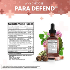 CLEAN NUTRA Black Walnut Drops with Wormwood, Soursop, Pumpkin Seed, Pau D'Arco, and Para Defend Blend