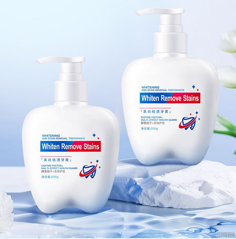 Whitening and Stain Removal Toothpaste with Enzyme Factor+ and Multi-Effect Mouth Guard (200g)