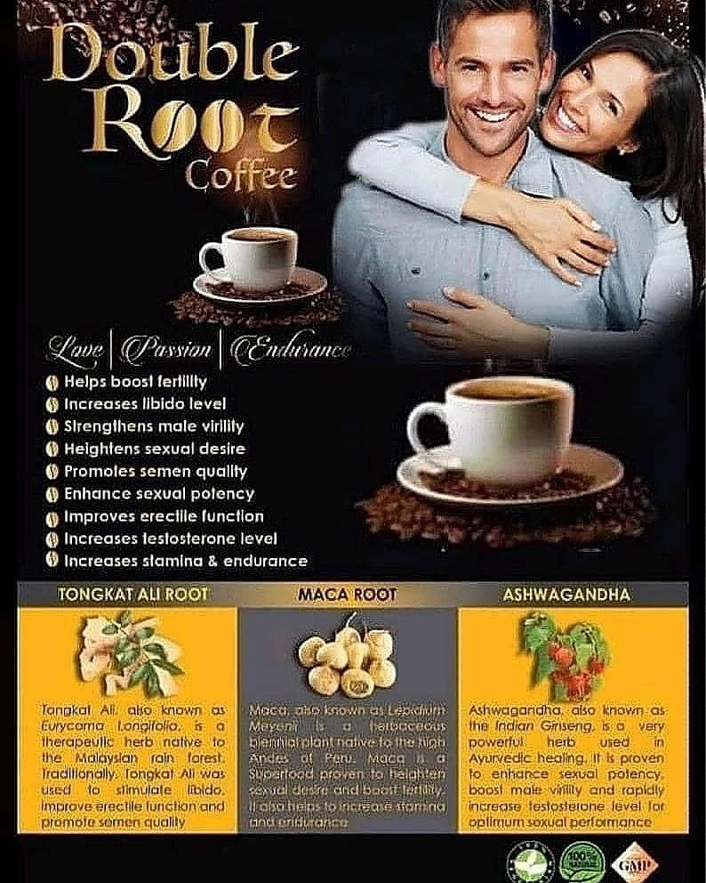 Double Root Coffee with Ashwagandha, Tongkat Ali, and Maca