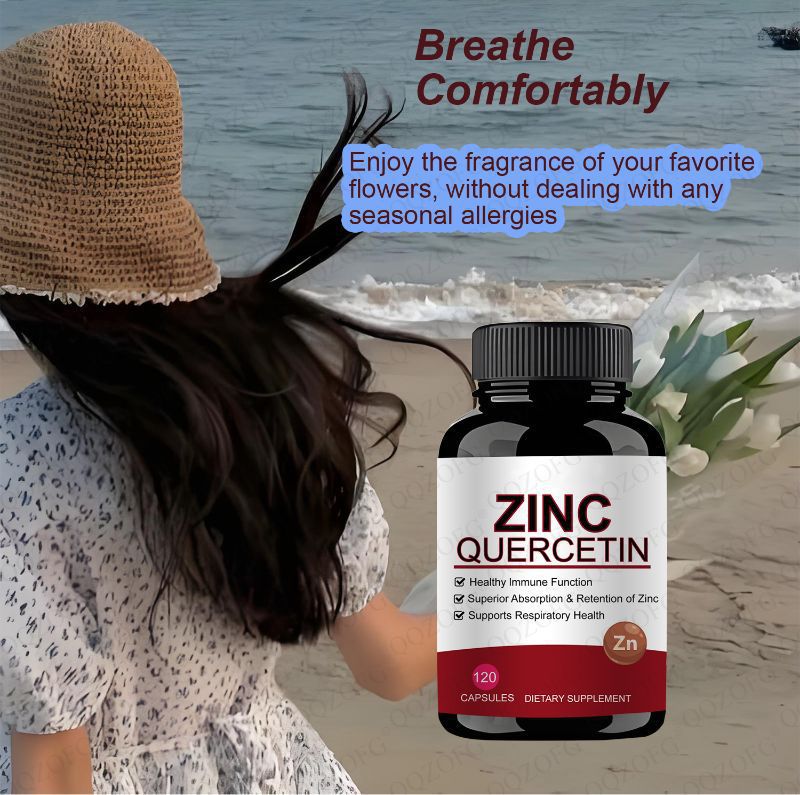 Zinc and Quercetin Capsule (120 capsules, 800mg quercetin, 22mg zinc)