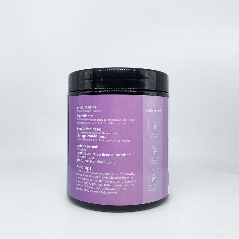 DUOZI Marine Collagen Powder with Biotin, Vitamin C, and Melatonin (258g size)