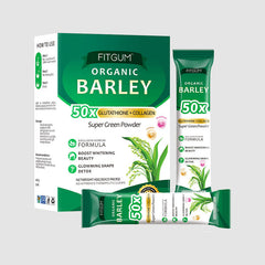 FITGUM Organic Barley Tea Powder with Glutathione and Collagen