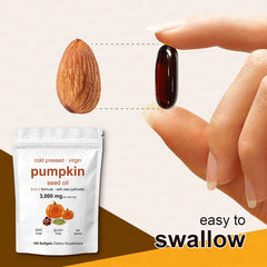 Pumpkin Seed Oil Capsule with Saw Palmetto (180 softgels, 3000mg Pumpkin Seed Oil, 300mg Saw Palmetto)